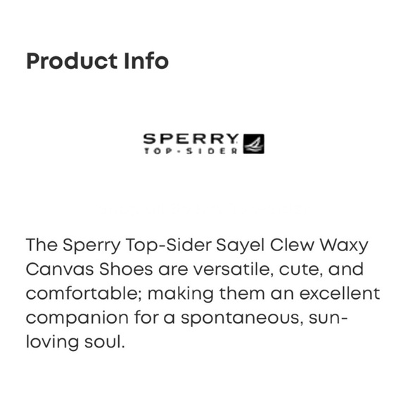 Sperry Sayel Clew Waxy Canvas Women’s Shoe 7 1/2 - Picture 11 of 15